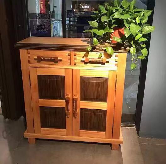 牛仔部落  紅胡桃實木鞋柜  西部牛仔風家具定制